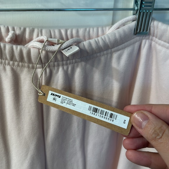 Skims barley pink classic jogger cotton fleece nwt large price firm - Picture 4 of 6